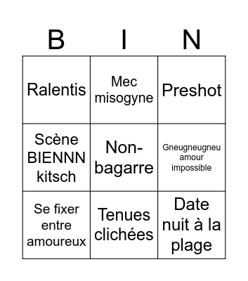 Bingo Teen Beach Movie Bingo Card