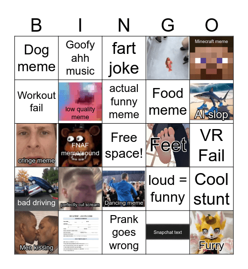 Unusual Bingo 2 Bingo Card