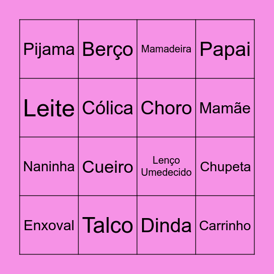 Chá da Mariana Bingo Card