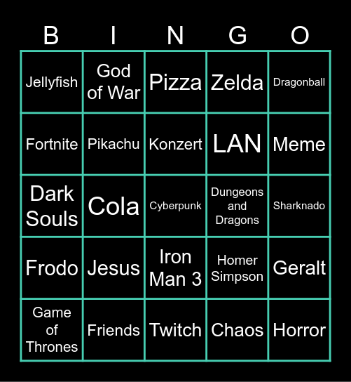 LAN BINGO Card