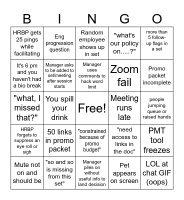 Mon Squad Calibration Bingo! Bingo Card