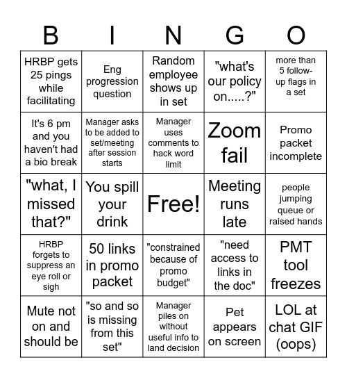 Mon Squad Calibration Bingo! Bingo Card