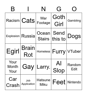 Instagram Reels Bingo Card