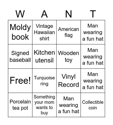 FLEA MARKET BINGO Card