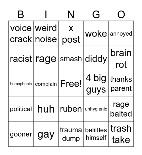 sean bingo Card