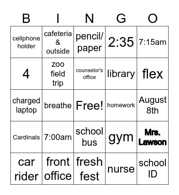 Bingo Card