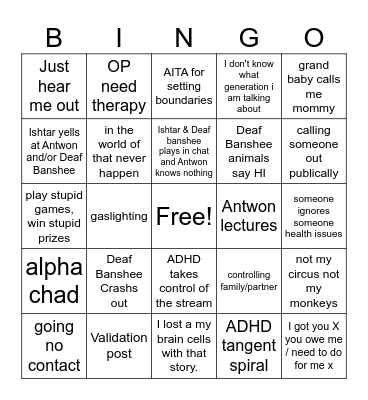 Treads of Truth Bingo Card
