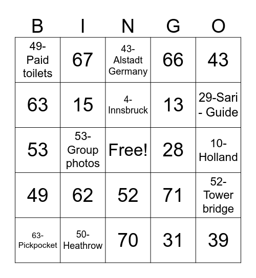 CHHEDA Bingo Card