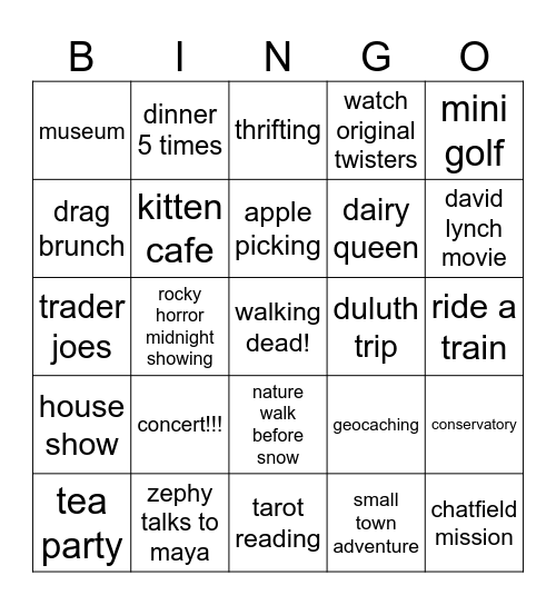 WE WILL GOAL Bingo Card