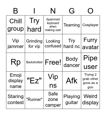Kajiu paradise Bingo Card