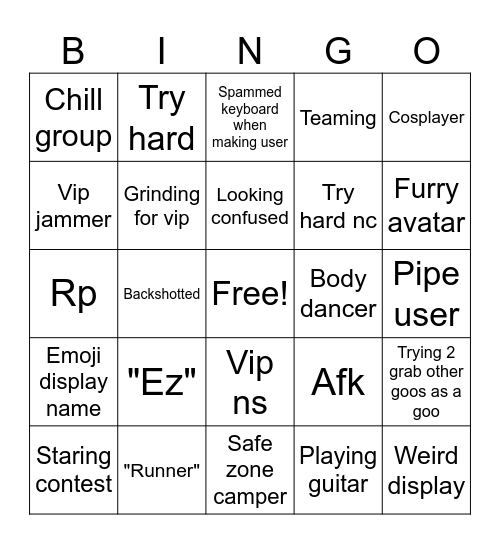 Kajiu paradise Bingo Card