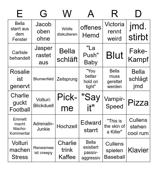 Twilight-Bingo Card