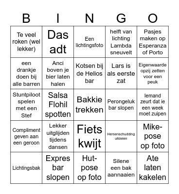 Barrage Bingo Unchained Bingo Card