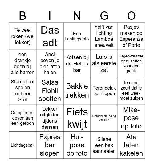 Barrage Bingo Unchained Bingo Card