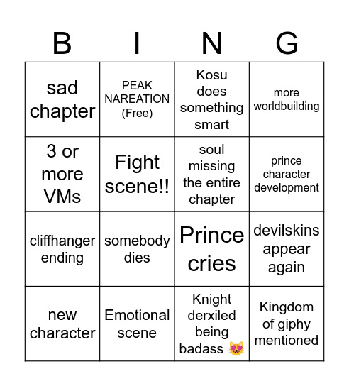 CH16 BINGO!!! Bingo Card
