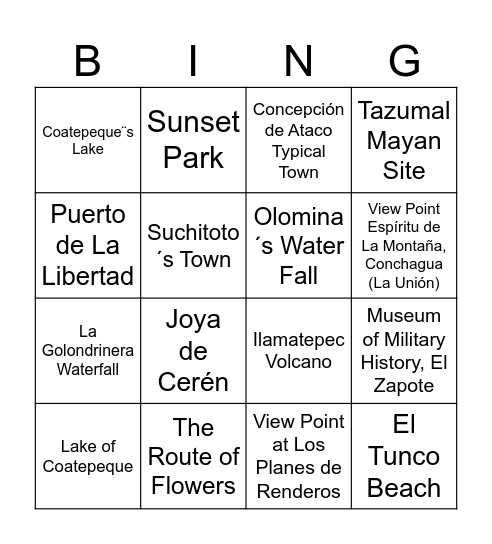 M4 Knowing the local and National Tourism offer. CHL/25 Bingo Card