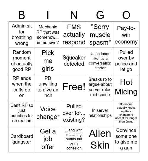 FREEMAN'S FIVEM SAFARI BINGO Card