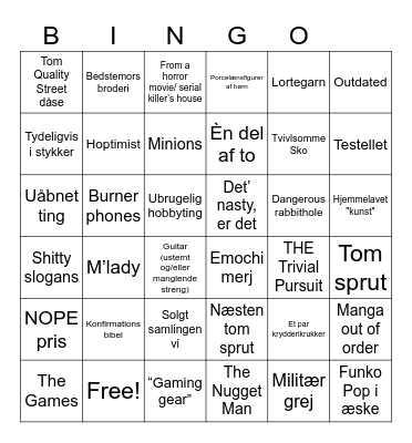 Crabingo! Bingo Card