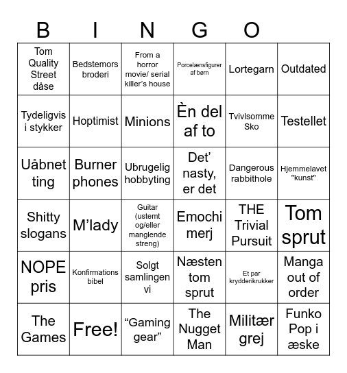 Crabingo! Bingo Card