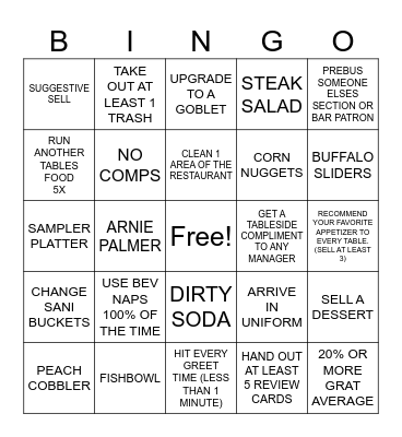 WILD BILLS BINGO!!!! Bingo Card