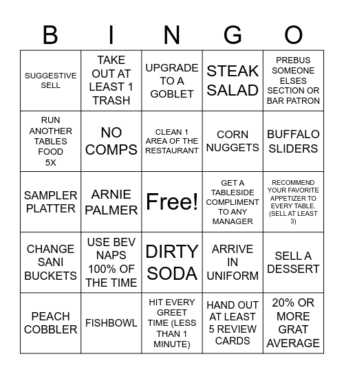 WILD BILLS BINGO!!!! Bingo Card