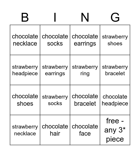 Sweet Allure Bingo Card
