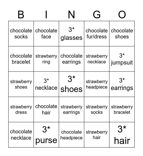 Sweet Allure Bingo Card
