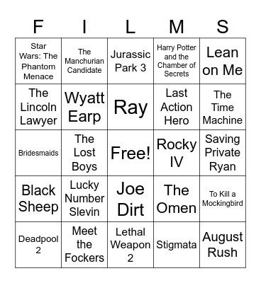 Movies_07122025 Bingo Card