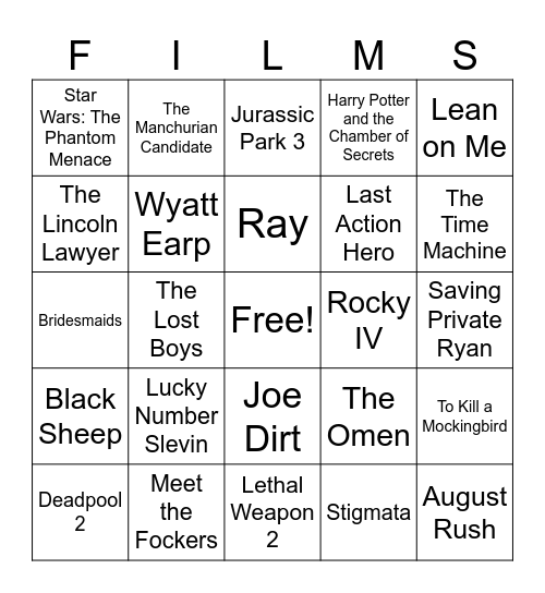 Movies_07122025 Bingo Card