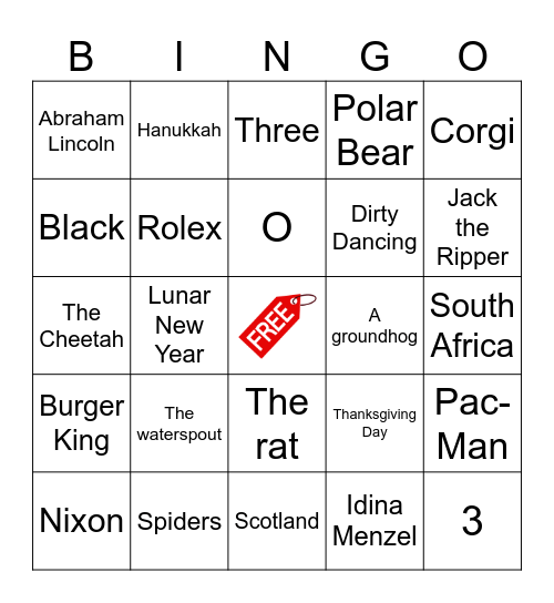 Trivia Bingo 4 Bingo Card