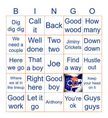 Baseball Bingo Card