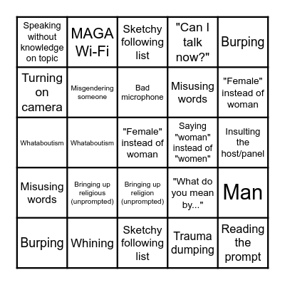 TikTok Live Bingo Card