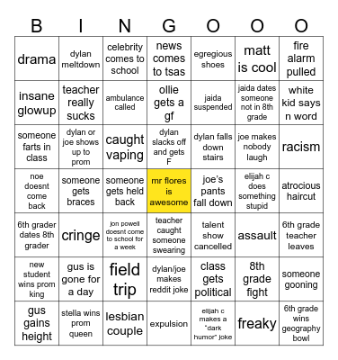 tsas Bingo Card