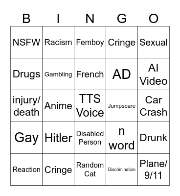 Instagram Reels Bingo Card