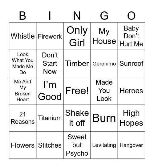 !!!!!! #2 !!!!!! Bingo Card
