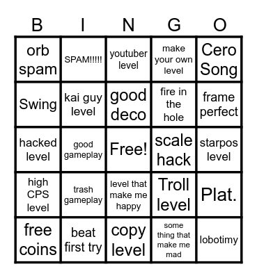 Recant tab Bingo!!!!! Bingo Card