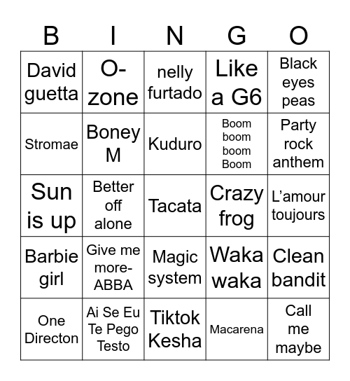 European club 2025 nyc Bingo Card