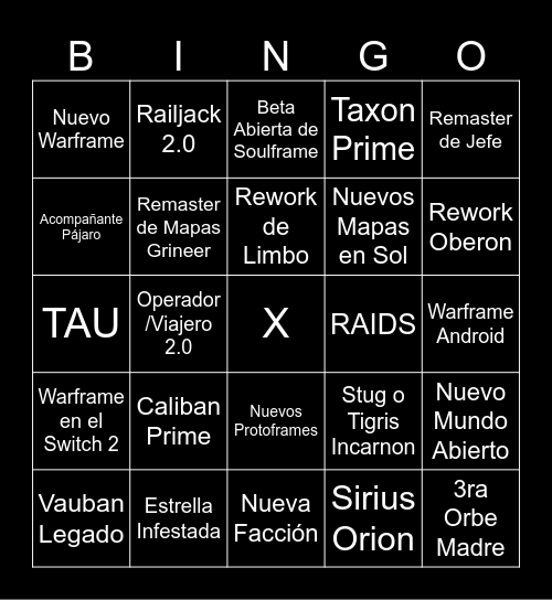 TENNOCON 2025 Bingo Card