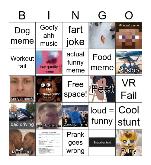 Unusual Bingo 2 Bingo Card