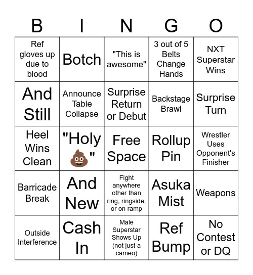 Evolution Bingo Card