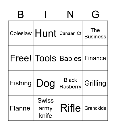 John Bingo Card