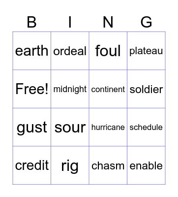 Class B - Let's BINGO! Bingo Card