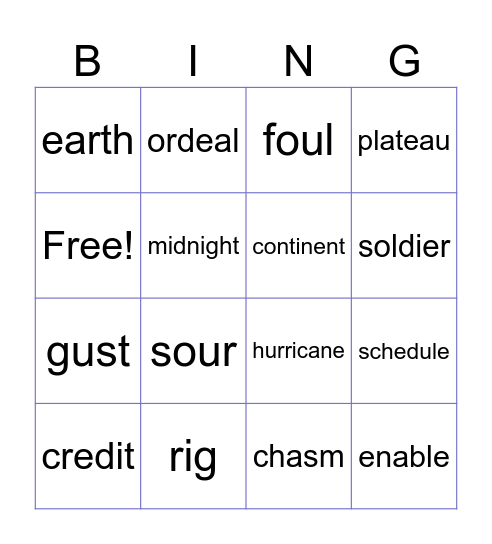 Class B - Let's BINGO! Bingo Card