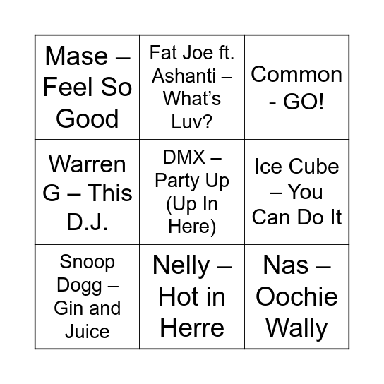 Game Two Bingo Card