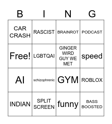 IG REELS BINGO Card