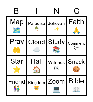 Snack & Surrender Bingo Card
