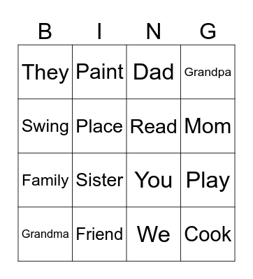 People Bingo Card