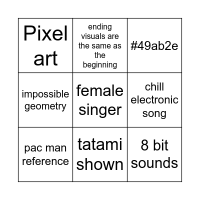 Million Tatami Labyrinth Bingo Card