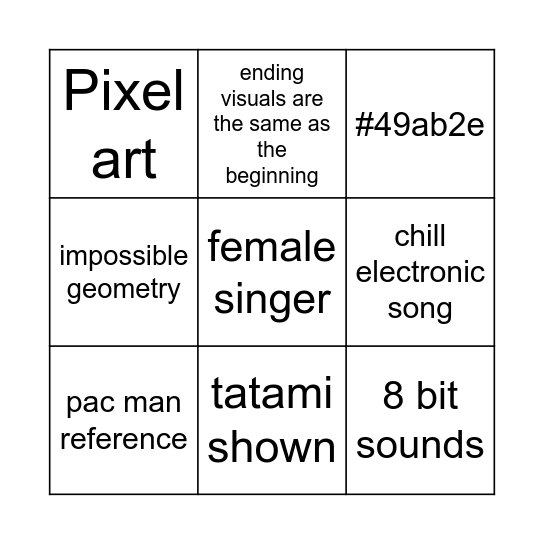 Million Tatami Labyrinth Bingo Card