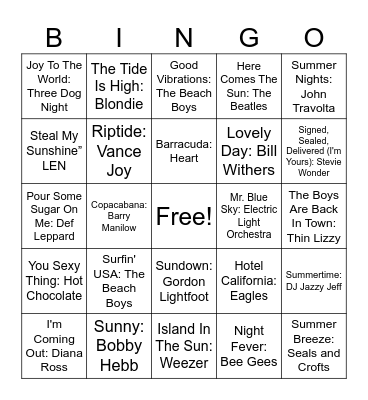 Summertime #1 ☀️ Bingo Card